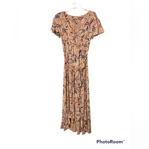 Isabel Maternity high low floral faux wrap dress